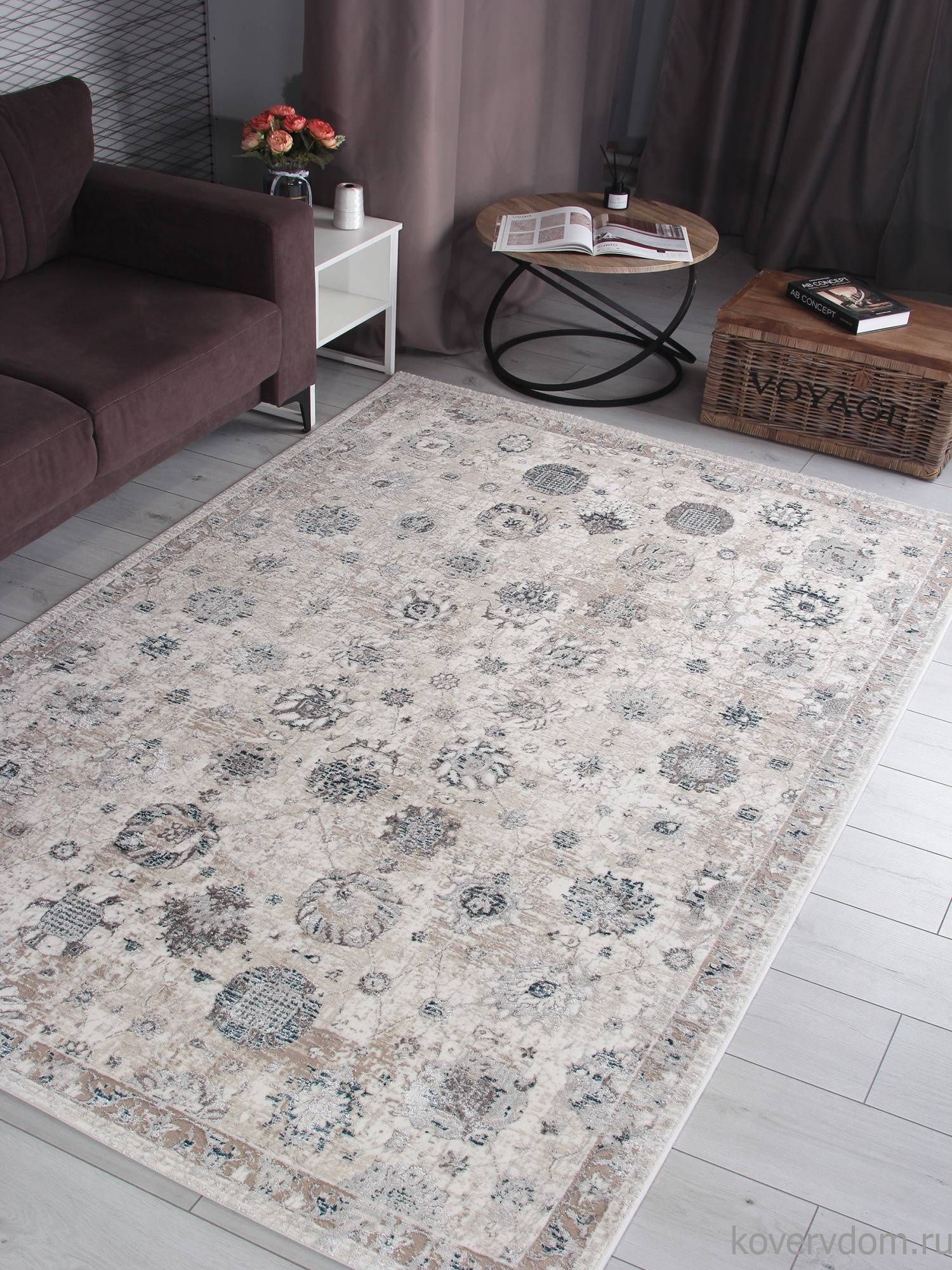 Ковер LILY 9312A S.WHITE / P.BLUE