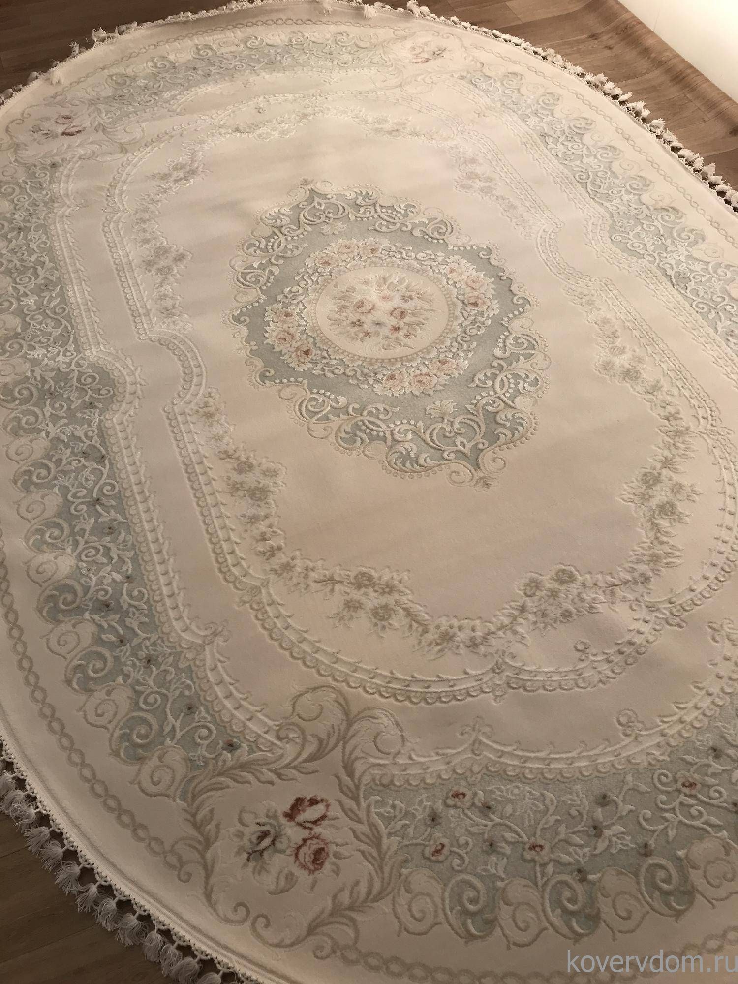 Ковер HUNKAR 7976 BEYAZ / BEYAZ Овал Ковер HUNKAR 7976 BEYAZ / BEYAZ Овал