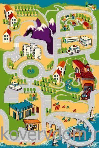 Ковер детский FUNKY TOP UGO green