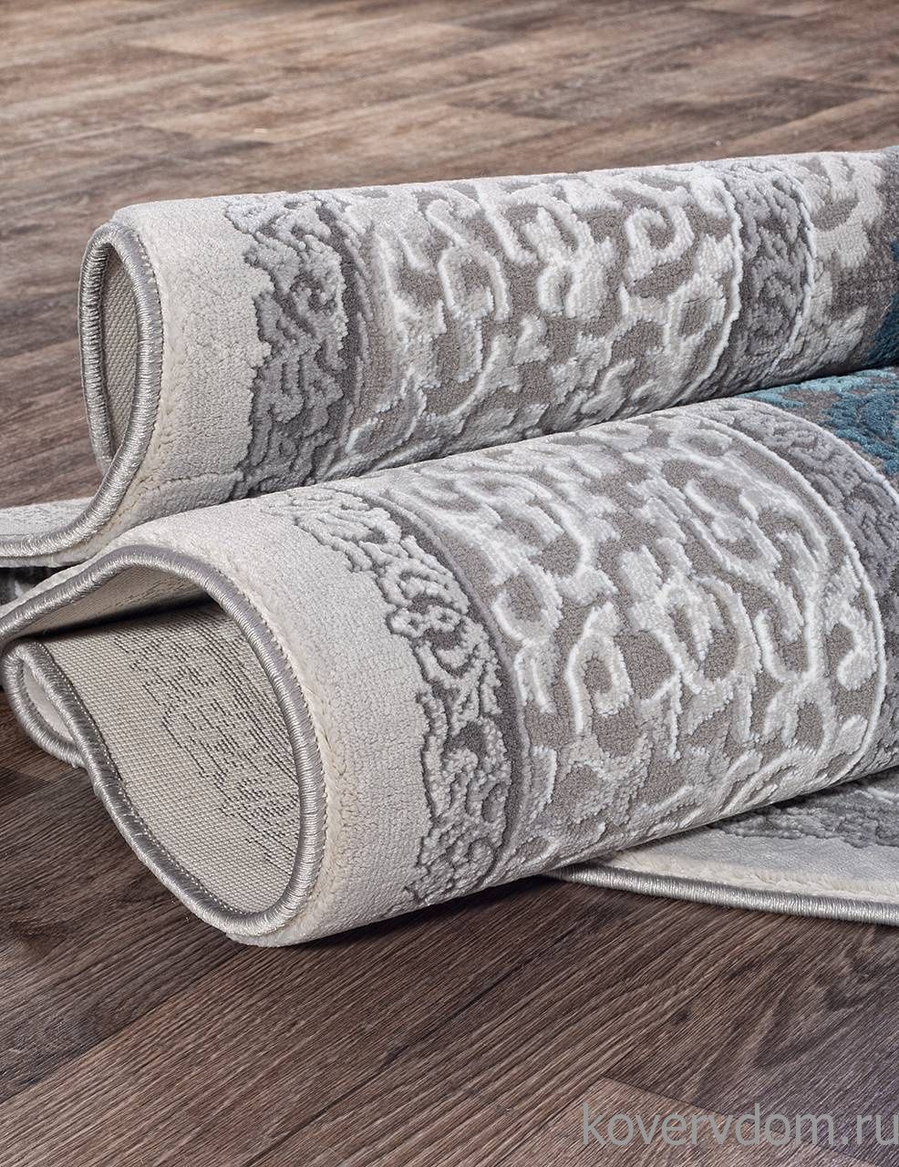 Ковер QUANTUM 03014G GREY / GREY Овал Ковер QUANTUM 03014G GREY / GREY Овал