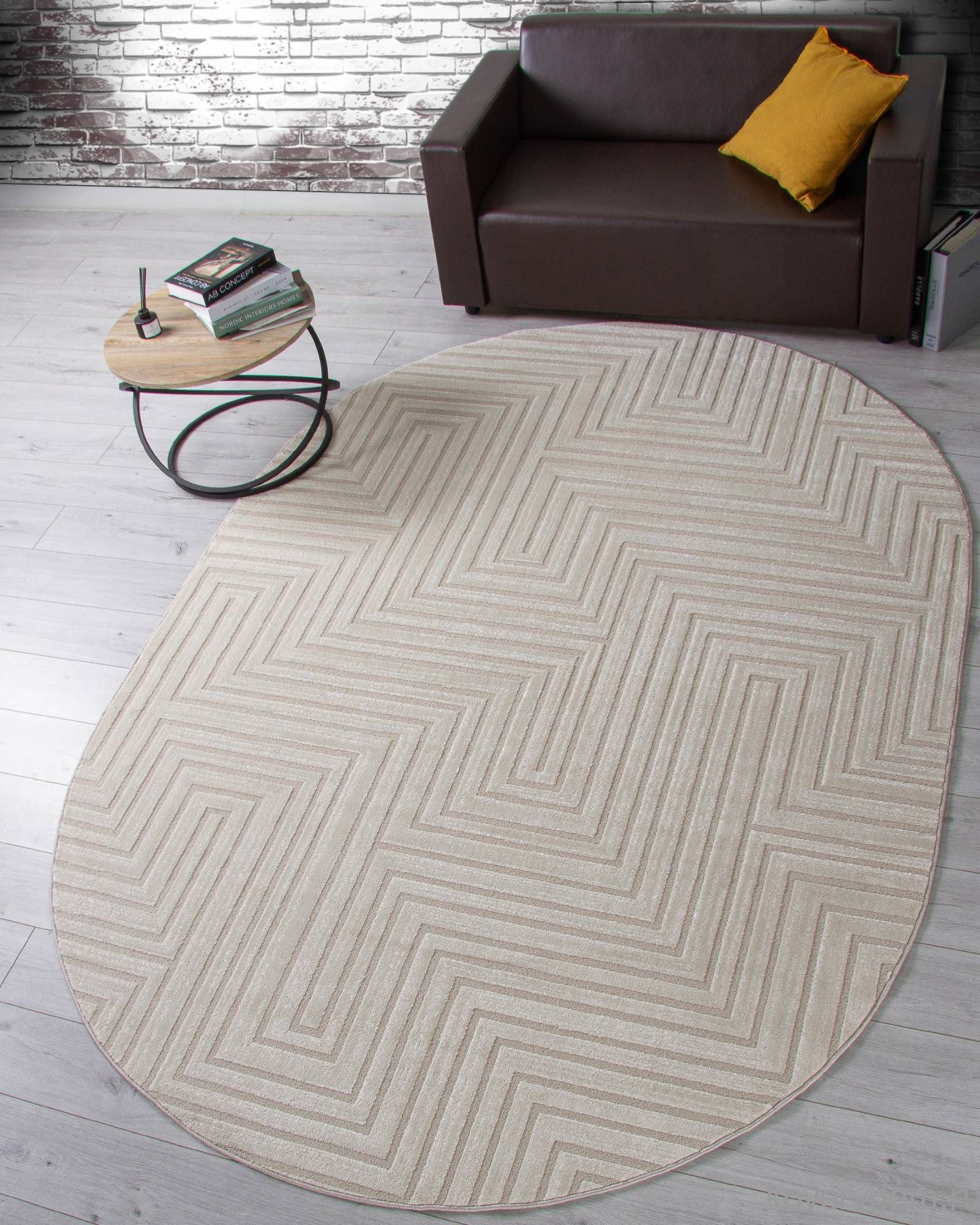 Ковер DIOS F412 LIGHT CREAM Овал