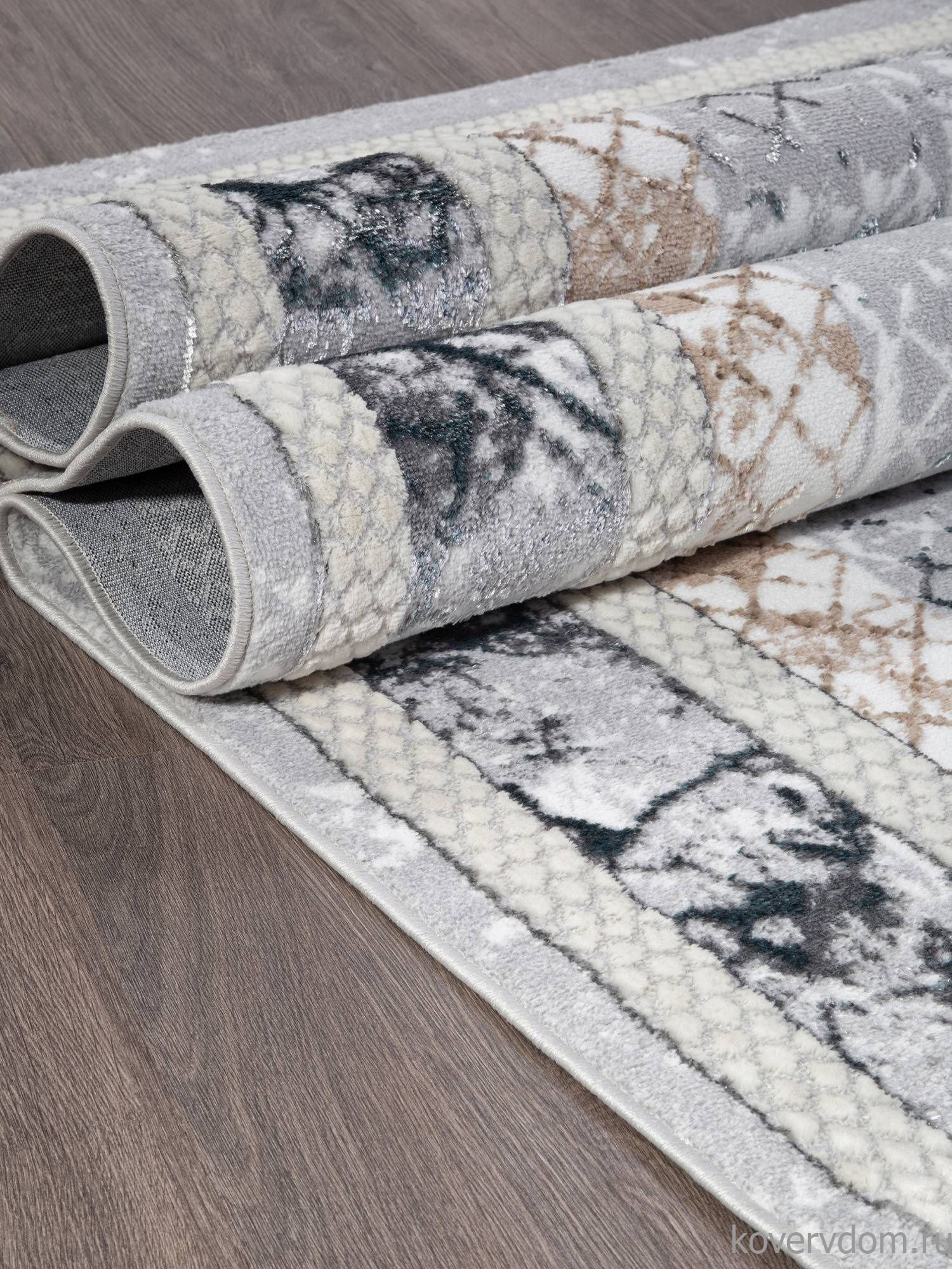 Ковер PERU C074A D.GREY SHIRINK / BLUE FDY