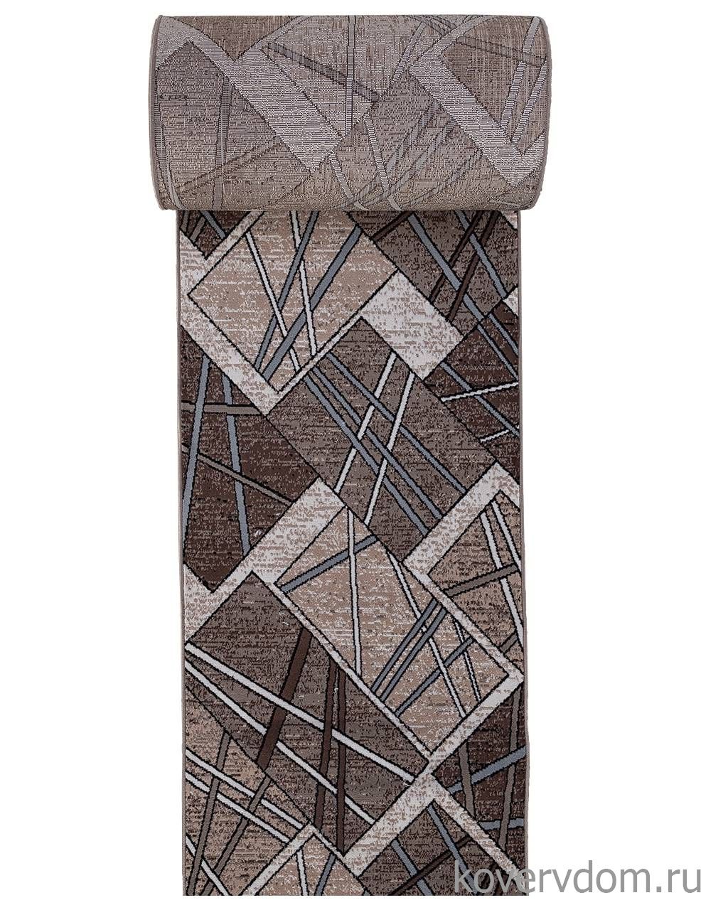 Ковровая дорожка SIERRA D487 BEIGE-BROWN 2