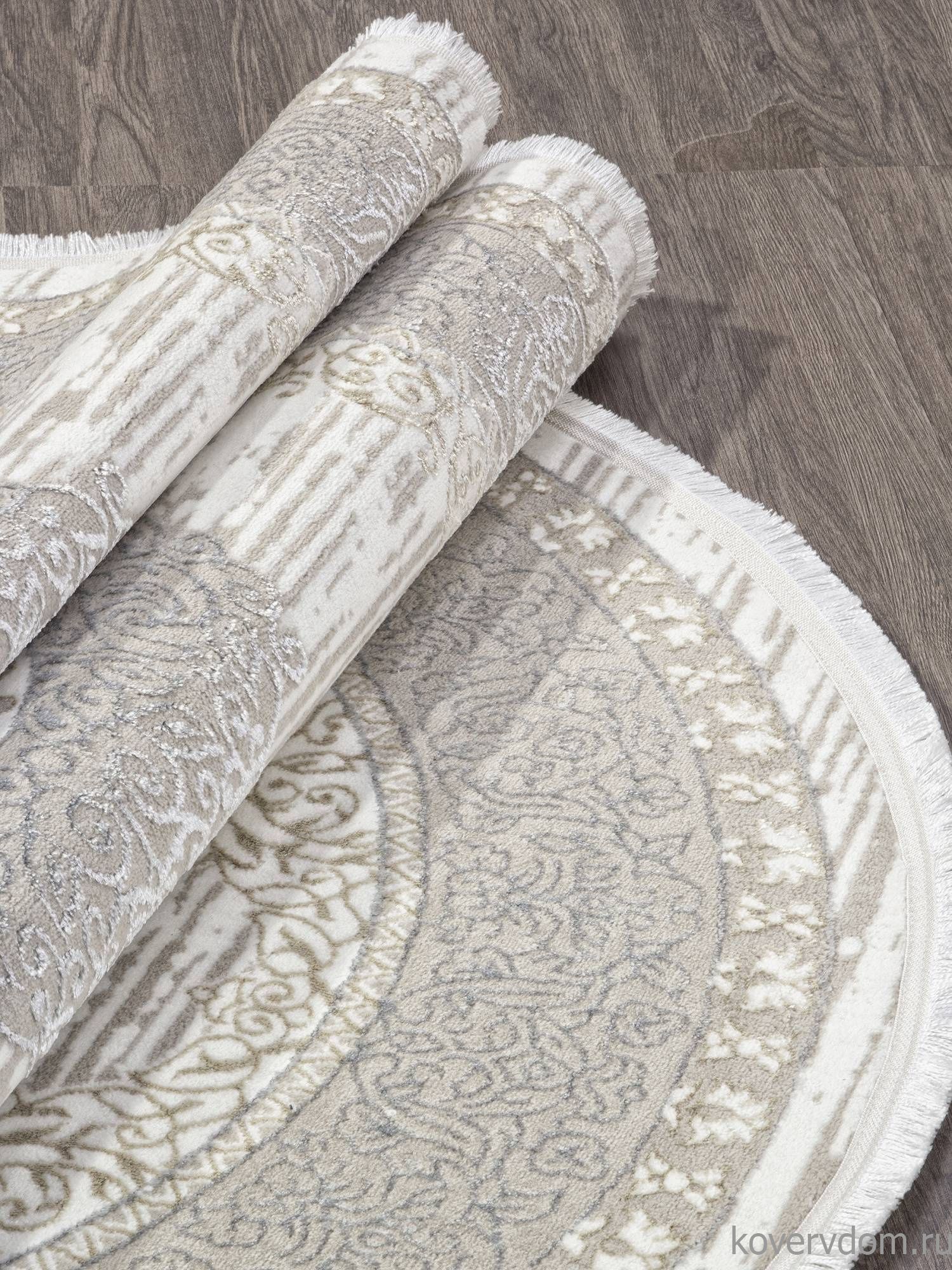 Ковер ALFANI Q012A BEIGE FDY / CREAM SHRINK Овал