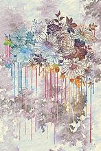 Шерстяной ковер в офис Hunnu R Цветы 6A1883 001