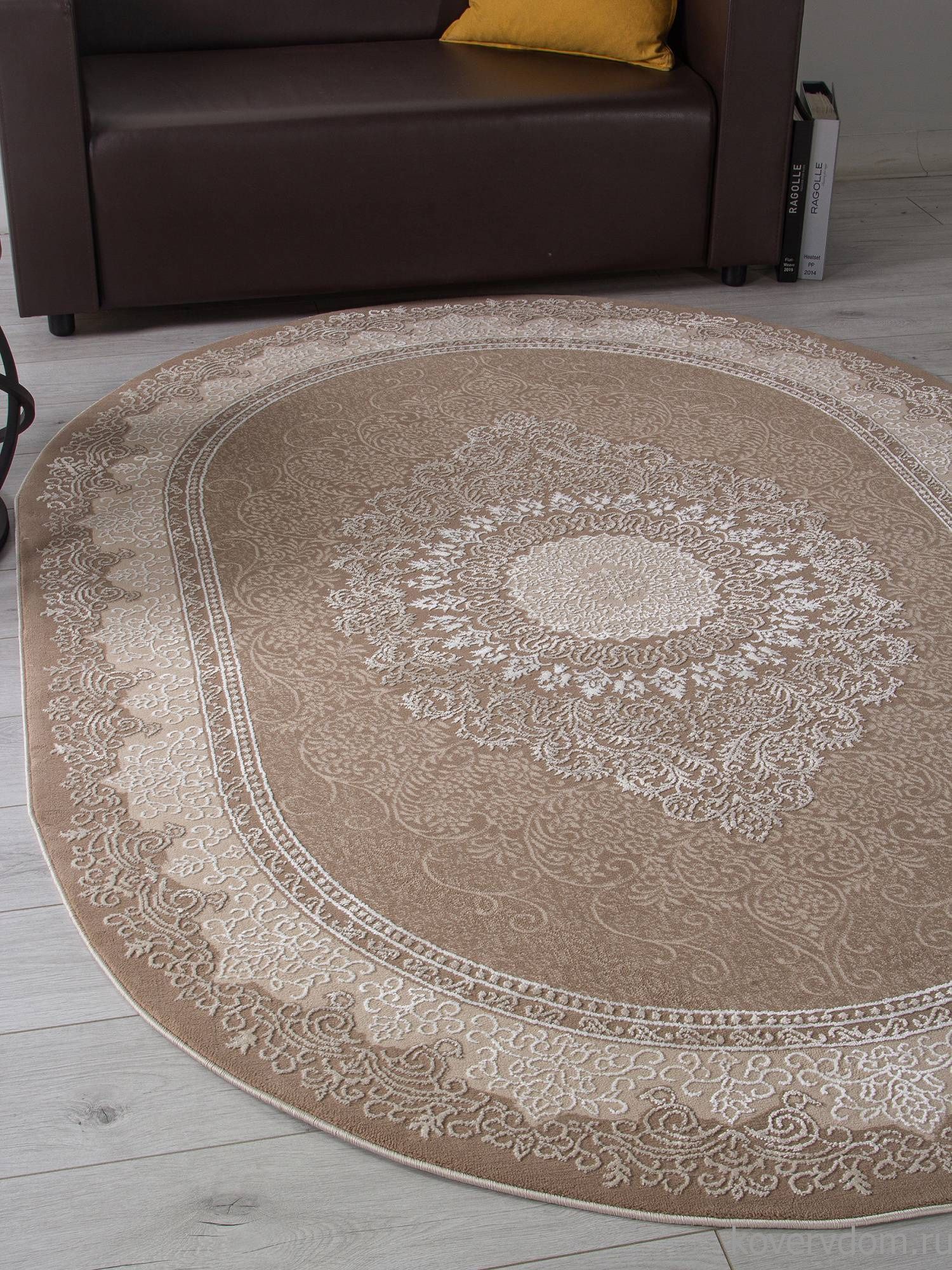 Ковер ARMINA 04076A BROWN / BROWN Овал