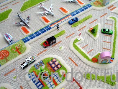 Детский развивающий игровой рельефный 3D ковер Городок арт.200Х200