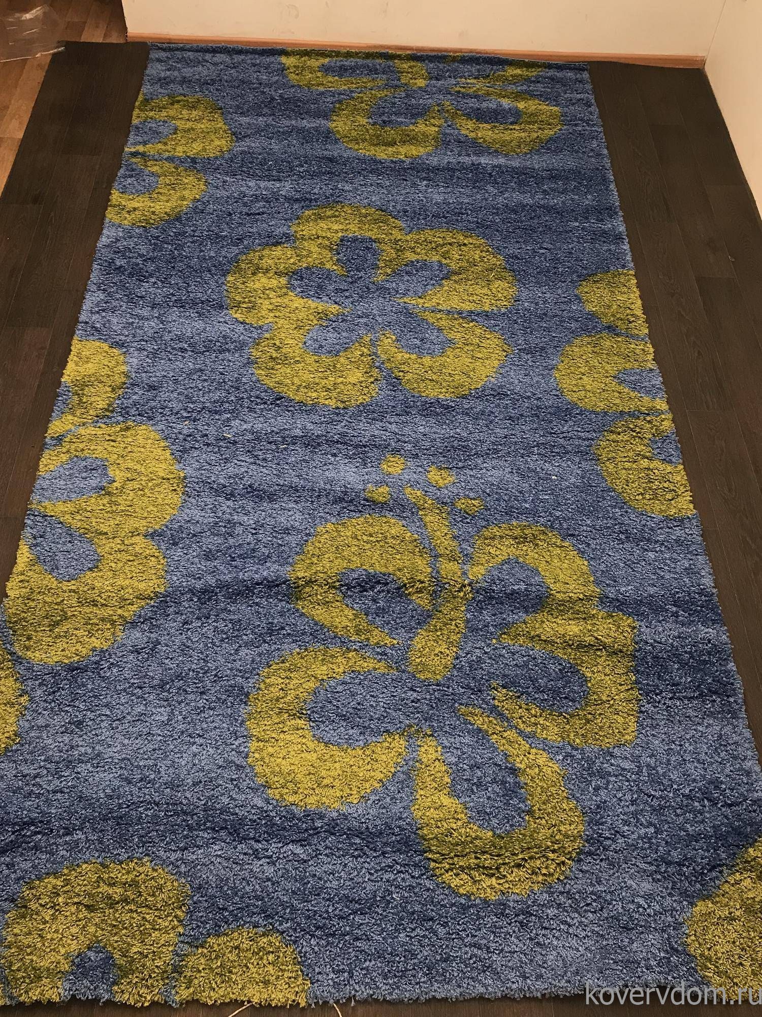 Ковер SHAGGY ULTRA S605 BLUE-GREEN