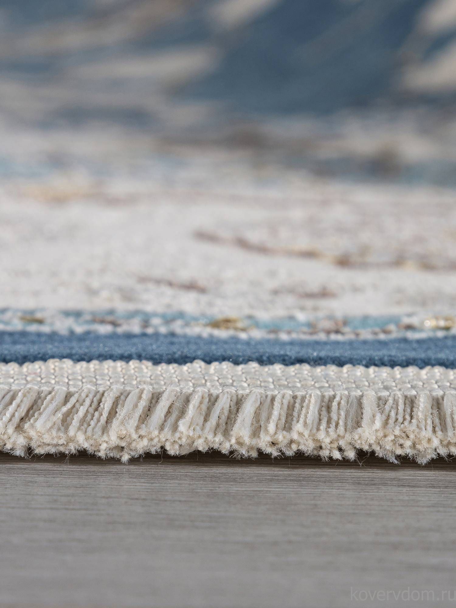 Ковер ZARINA A050B D.BLUE SHIRINK / CREAM Овал