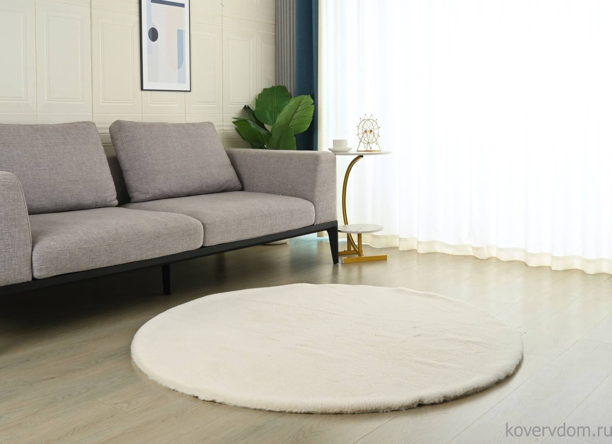 Ковер RABBIT PREMIUM MS1000 CREAM Круг